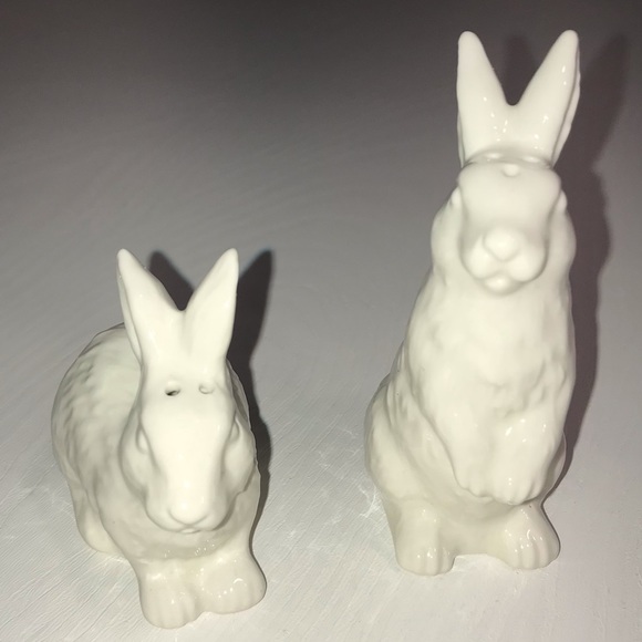 Ceramic Bunny Rabbit Salt and Pepper Shaker Set New in Box - Picture 5 of 8
